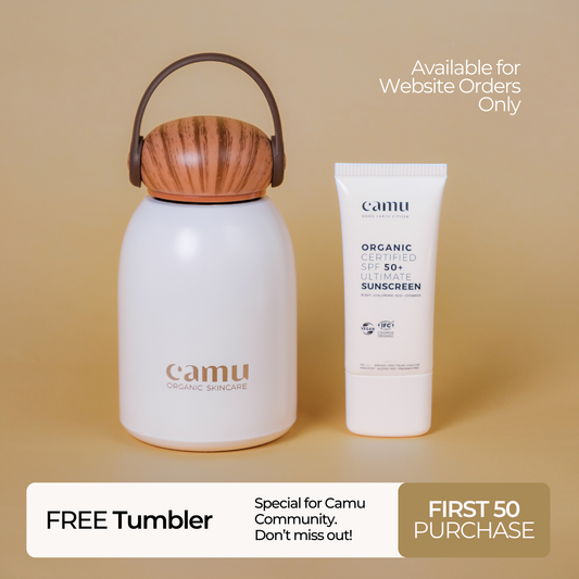 Bundle of 2 + FREE TUMBLER - Camu Ultimate Organic Sunscreen SPF50+